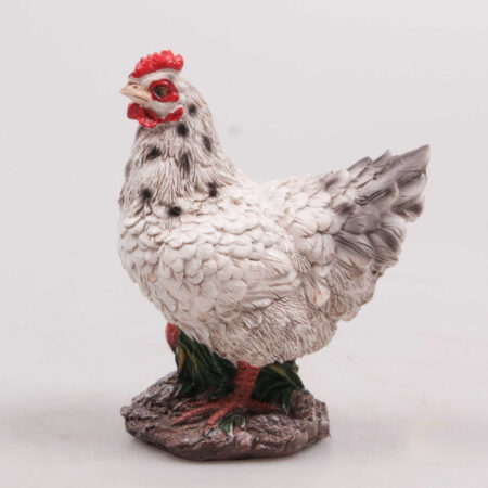 Tuinbeeld Kip mini wit 5x5x12cm | Farmwood Animals