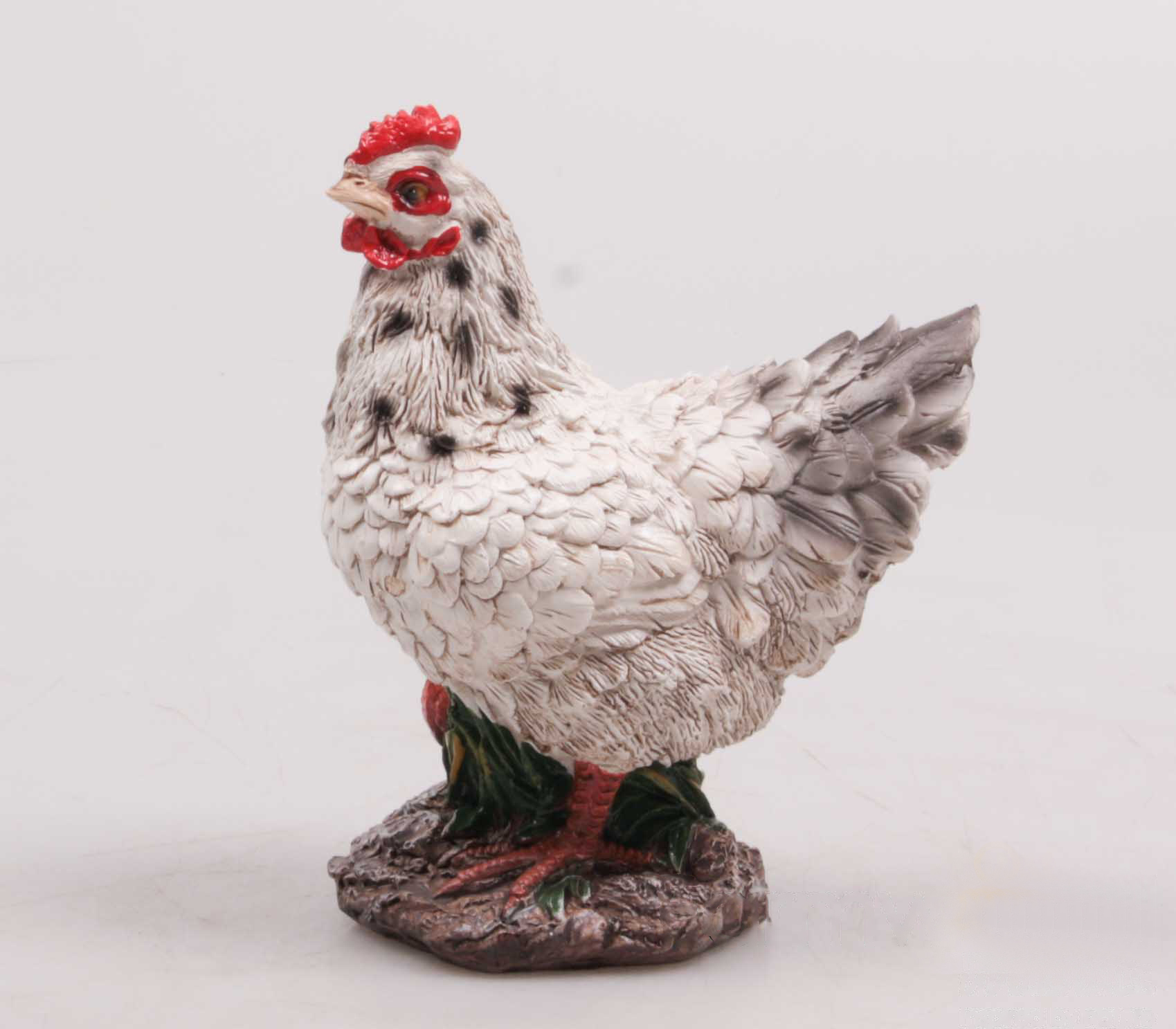 Tuinbeeld Kip mini wit 5x5x12cm | Farmwood Animals