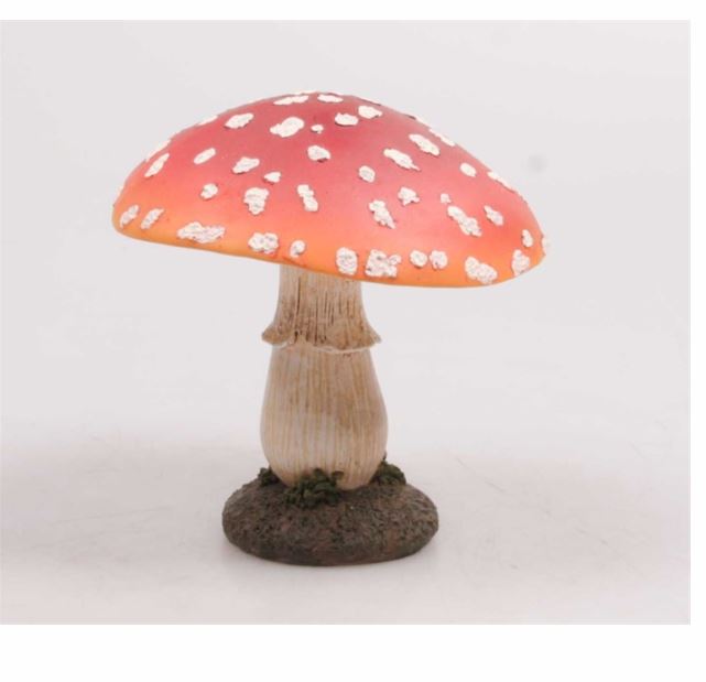 Tuinbeeld Paddenstoel 7X7X10 Cm | Season Inspired Decoration