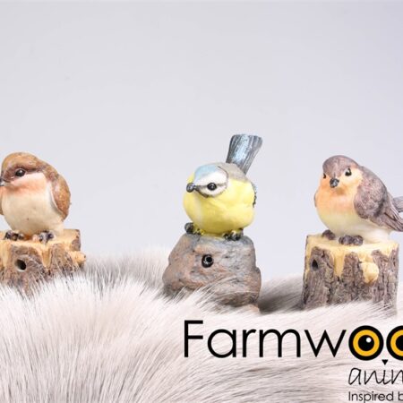 Tuinbeeld Vogel met geluid 9x6x10 cm | Farmwood Animals