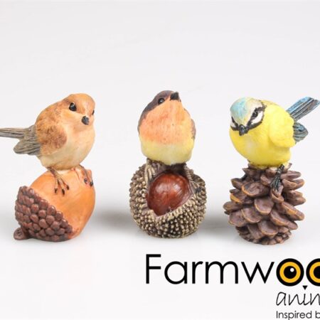 Tuinbeeld Vogel op noot 5x3x6 cm | Farmwood Animals