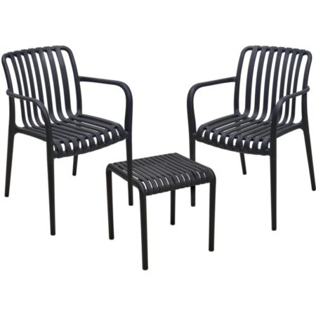 Tuinset 3 Delig Zwart |