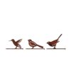 Tuinsteker Bird rusty metaal 18x1