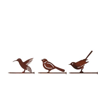 Tuinsteker Bird rusty metaal 18x1