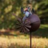 Tuinsteker vogel op vliegtuig 155 cm | Thermobrass