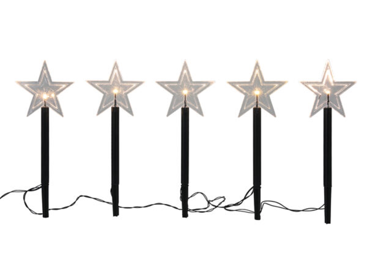 Tuinstekerset 5-delig LED ster + timer | Svenska Living