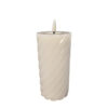 Twisted Pillar candle rustic ivory 7.5x15cm |