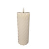 Twisted Pillar candle rustic ivory 7.5x20cm |