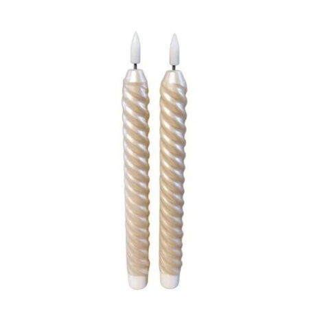 Twisted diner Candle Metallic Champagne 2.2x24.5cm |