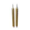 Twisted diner candle Metallic Gold 2.2x24.5cm |