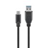 USB 3.1 GEN 2 (USB 3.0) USB-C (M) naar USB-A (M) kabel - 10Gbit/s - Up to 60 Watt - USB adapter - OTG kabel - 1m - Zwart | Goobay