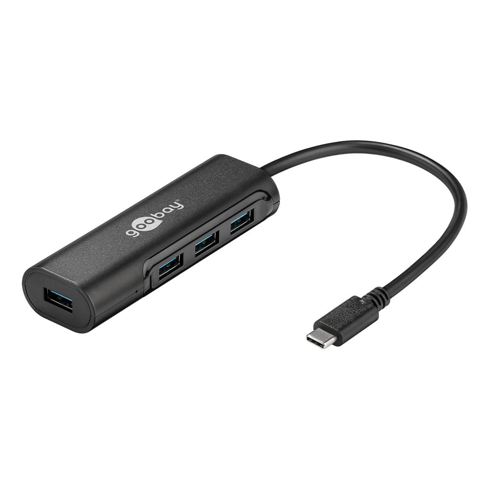USB 3.2 GEN 1 (USB 3.0) USB-C naar USB-A adapter - 4 poorts - quick-charger - 5Gbit/s | Goobay
