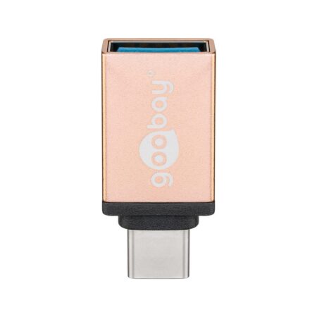 USB 3.2 GEN 1 (USB3.0) USB-C stekker - USB-A (F) naar USB-C (M) - 5Gbit/s - USB adapter - Goud | Goobay