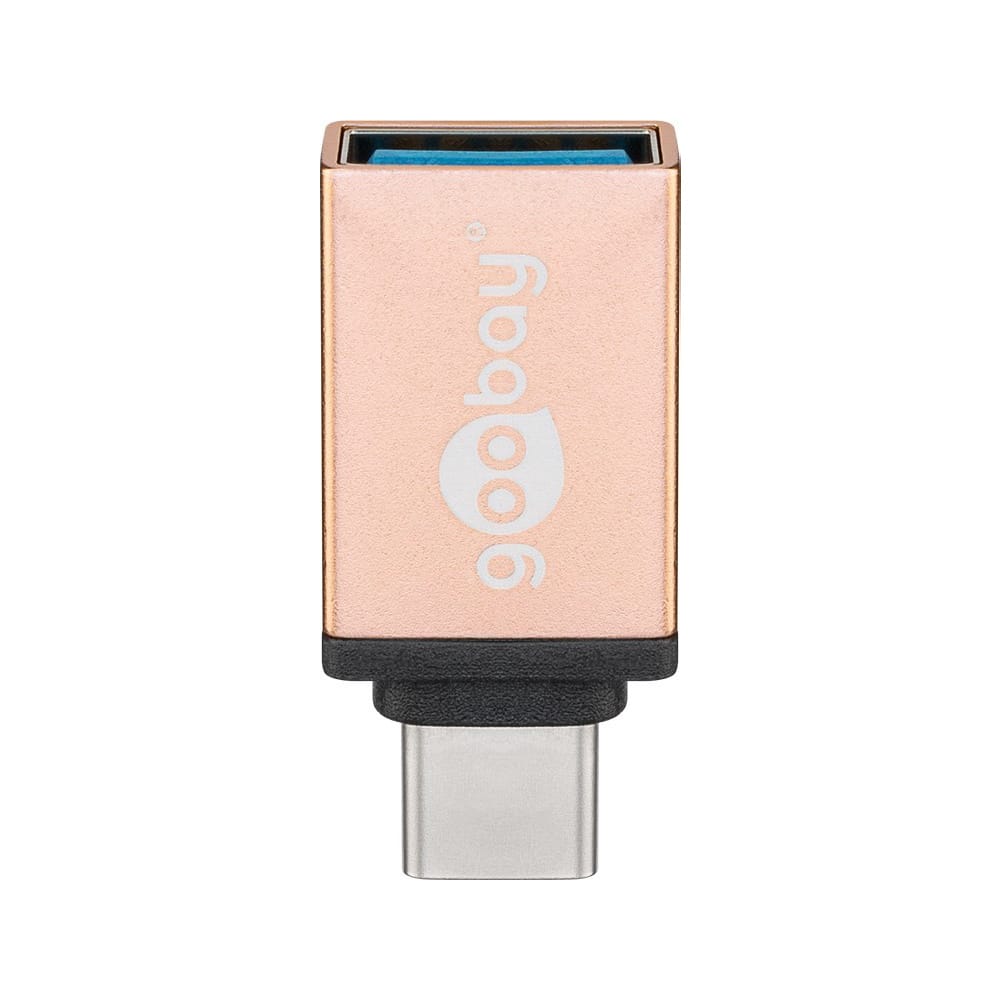 USB 3.2 GEN 1 (USB3.0) USB-C stekker - USB-A (F) naar USB-C (M) - 5Gbit/s - USB adapter - Goud | Goobay