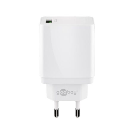 USB-A-adapter - USB-A-lader - 1 poorts - Quick charge 3.0 - 3000mA - 18 Watt - Wit | Goobay
