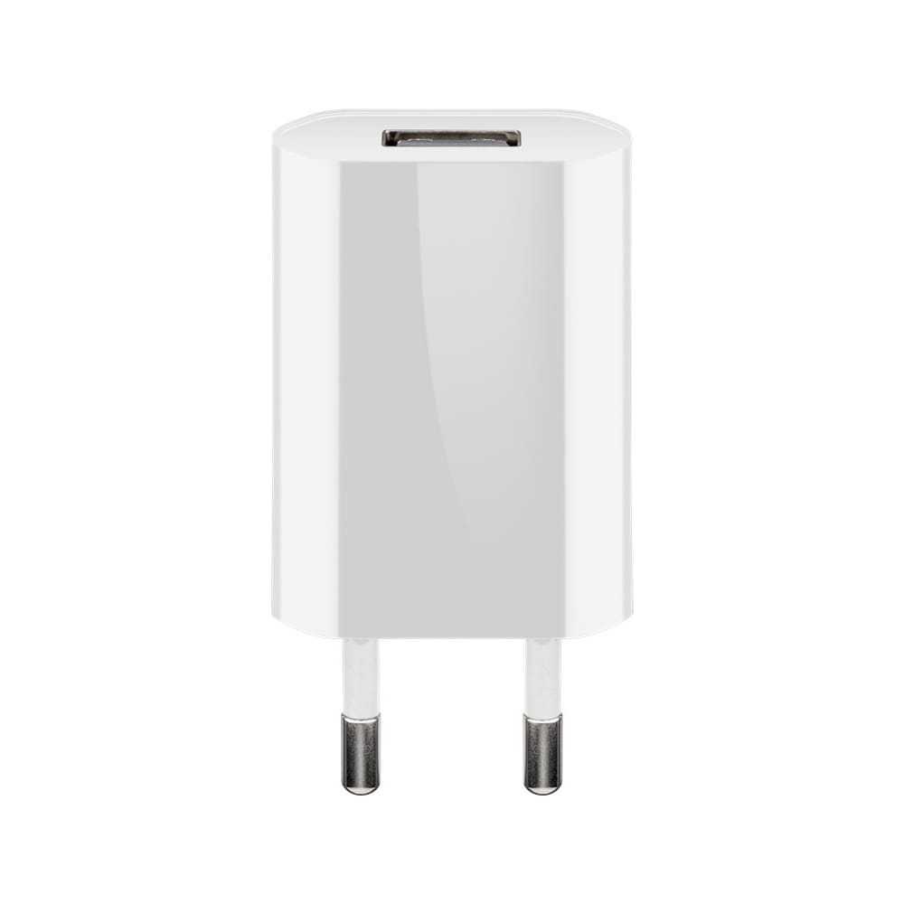 USB-A-adapter - USB-A-lader - 1 poorts - Slim - 1000mA - Wit | Goobay