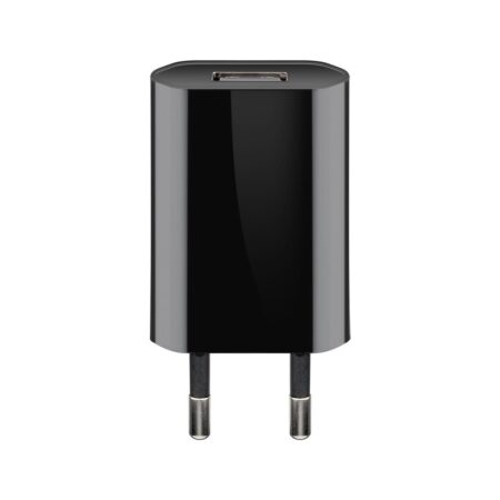 USB-A-adapter - USB-A-lader - 1 poorts - Slim - 1000mA - Zwart | Goobay