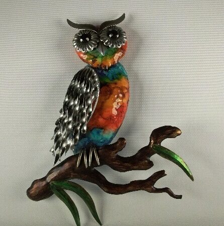 Uil op tak wanddecoratie | Sam. B.V.