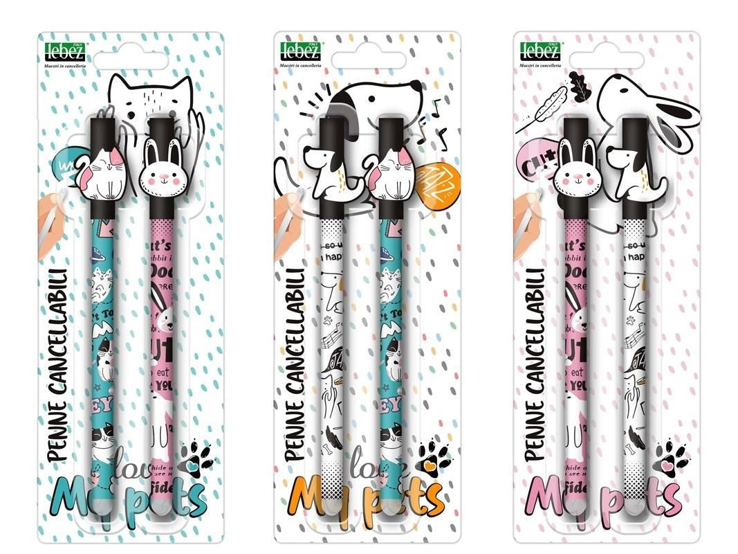 Uitwisbare balpen set - Animals | -