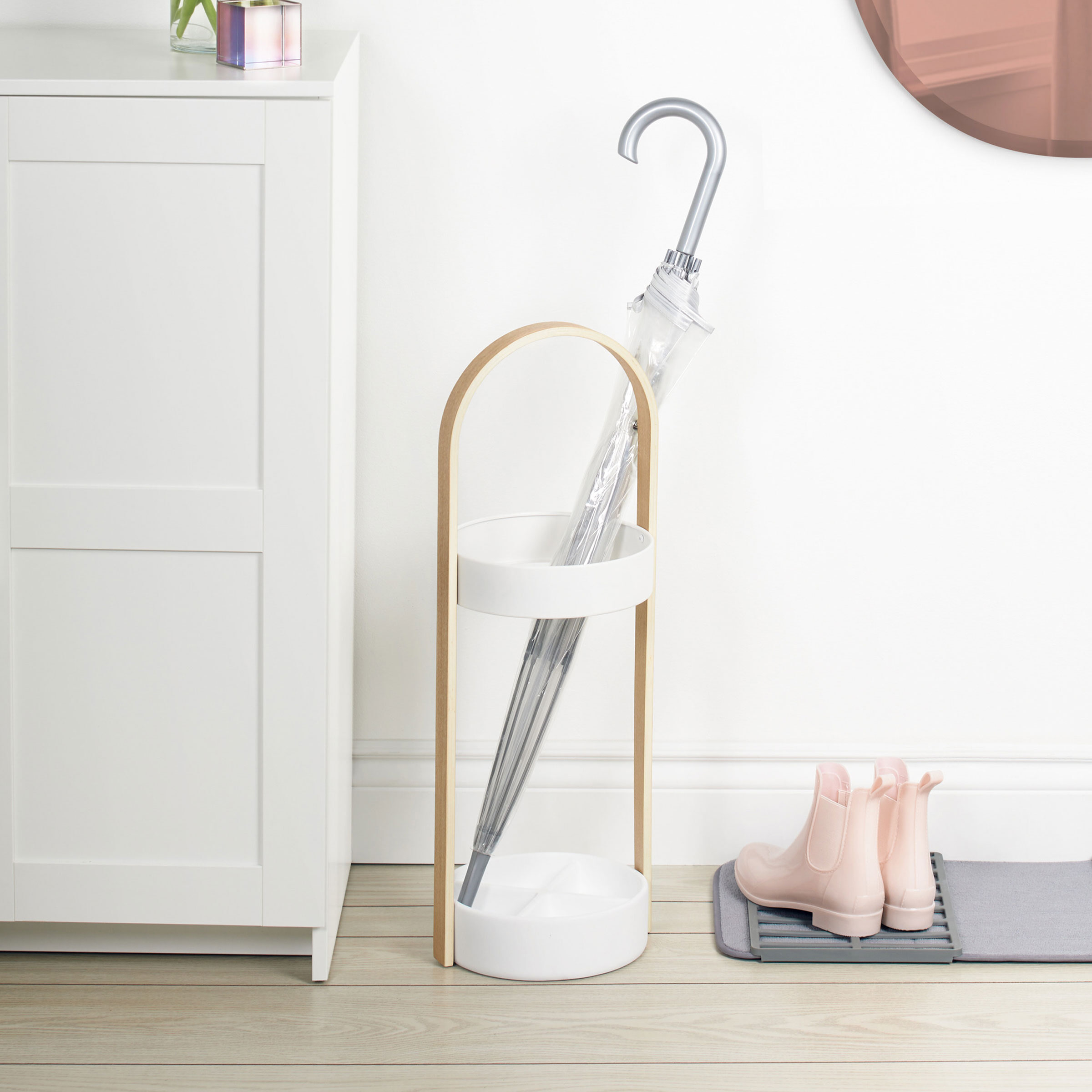 Umbra Parapluhouder Bellwood - Wit/Naturel | Umbra