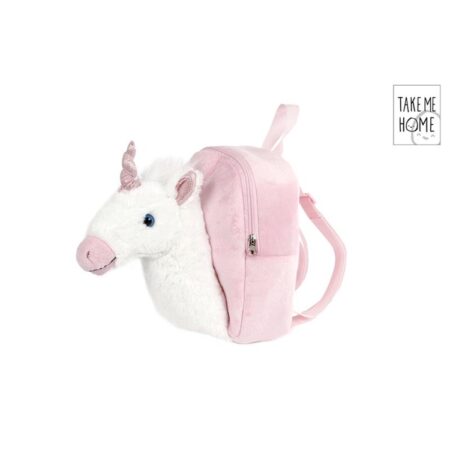 Unicorn rugzak met 3D unicorn 26cm roze | Take Me Home