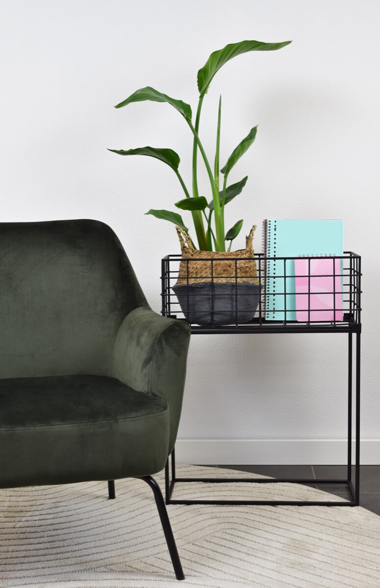 Urban Interiors Bijzettafel Atlanta 55 x 20cm - Zwart | Urban Interiors