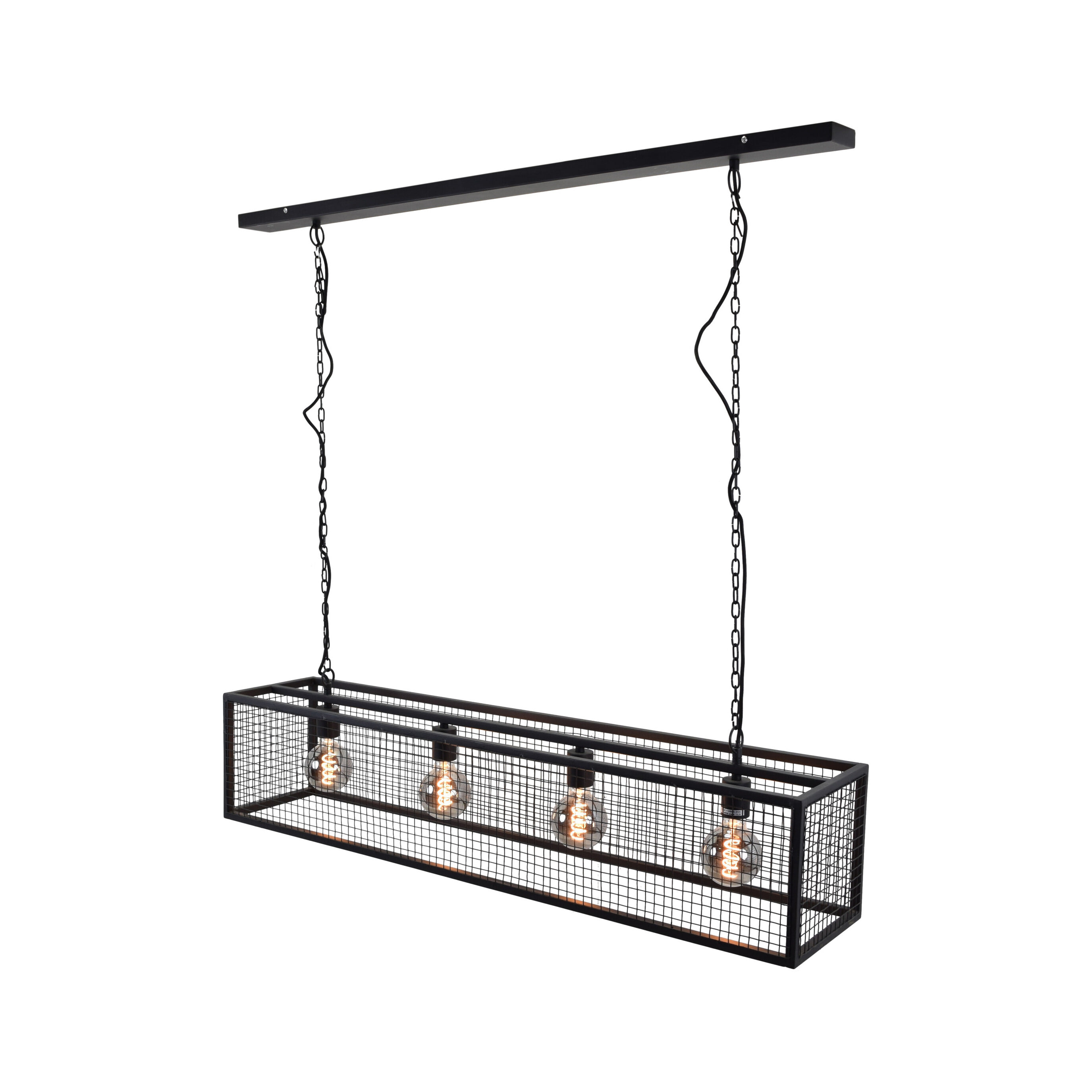 Urban Interiors Hanglamp Frame 4-lamps - Zwart | Urban Interiors