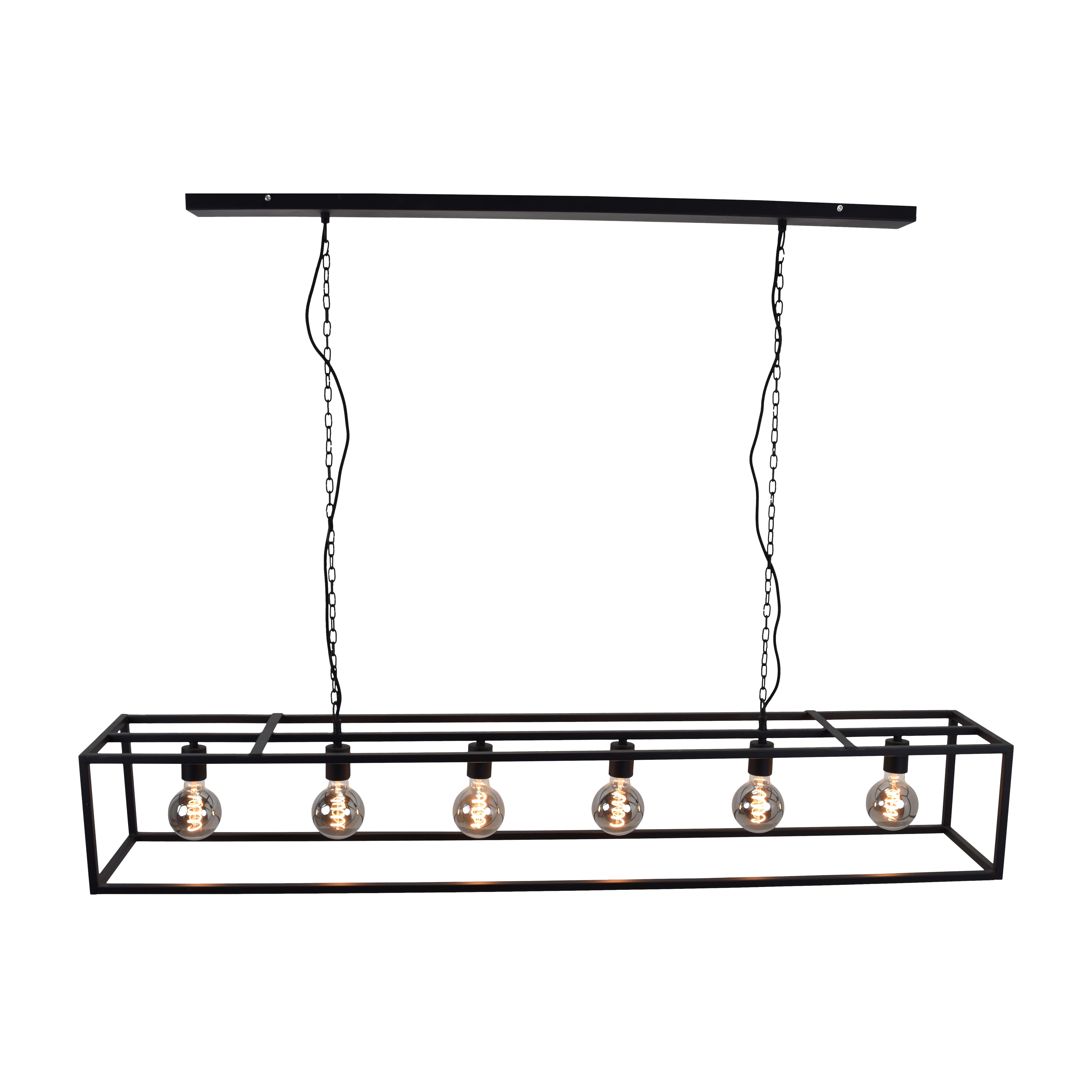 Urban Interiors Hanglamp Frame XL 6-lamps - Zwart | Urban Interiors