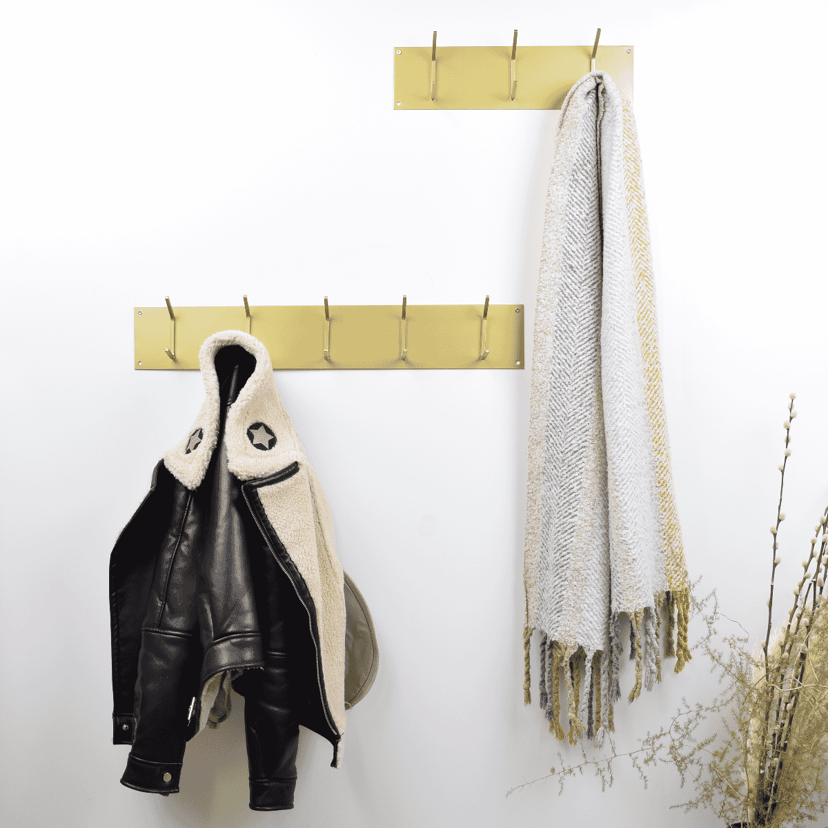 Urban Interiors Kapstok Factory Met 6 haken - Goud | Urban Interiors