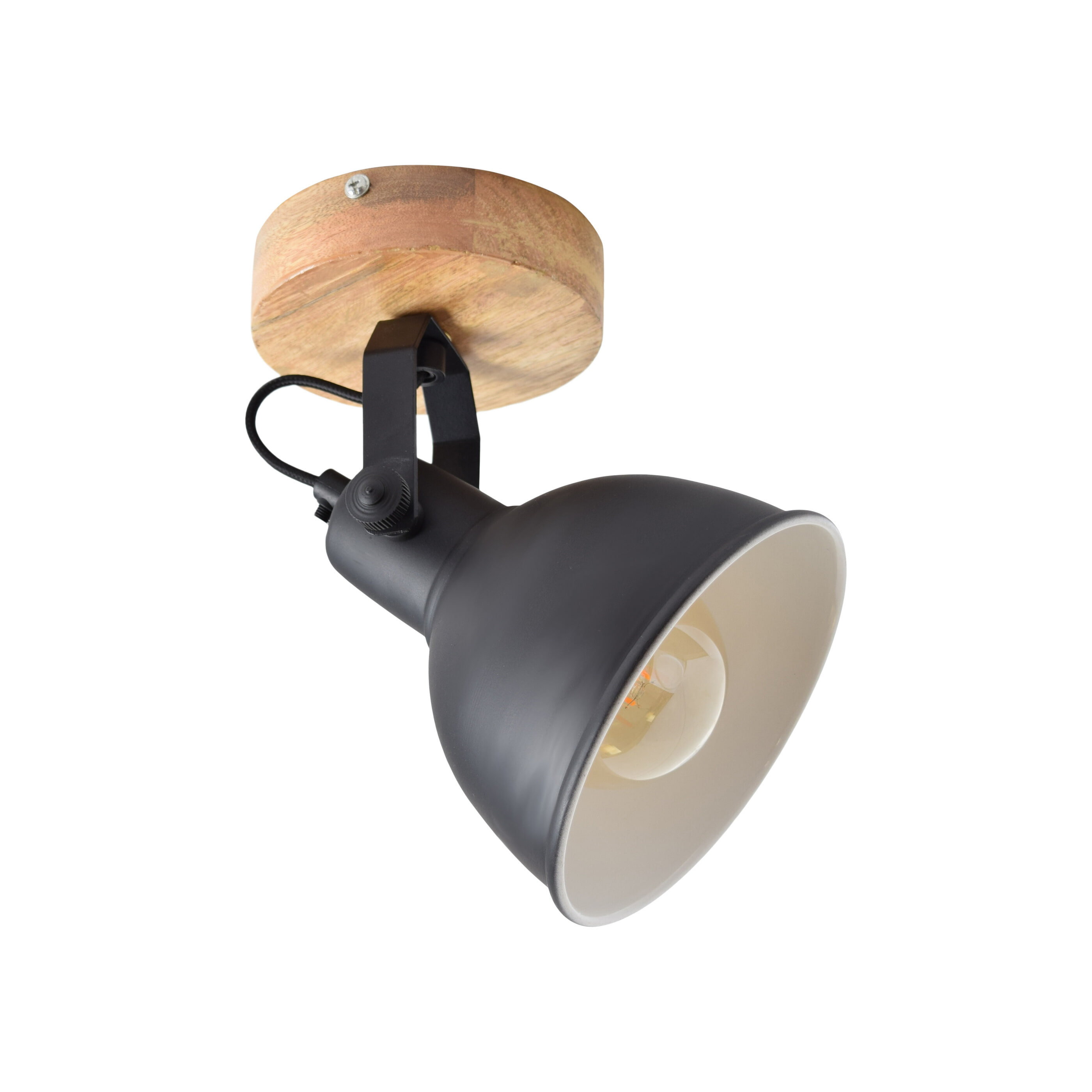 Urban Interiors Plafondspot Woody Single - Vintage Black | Urban Interiors
