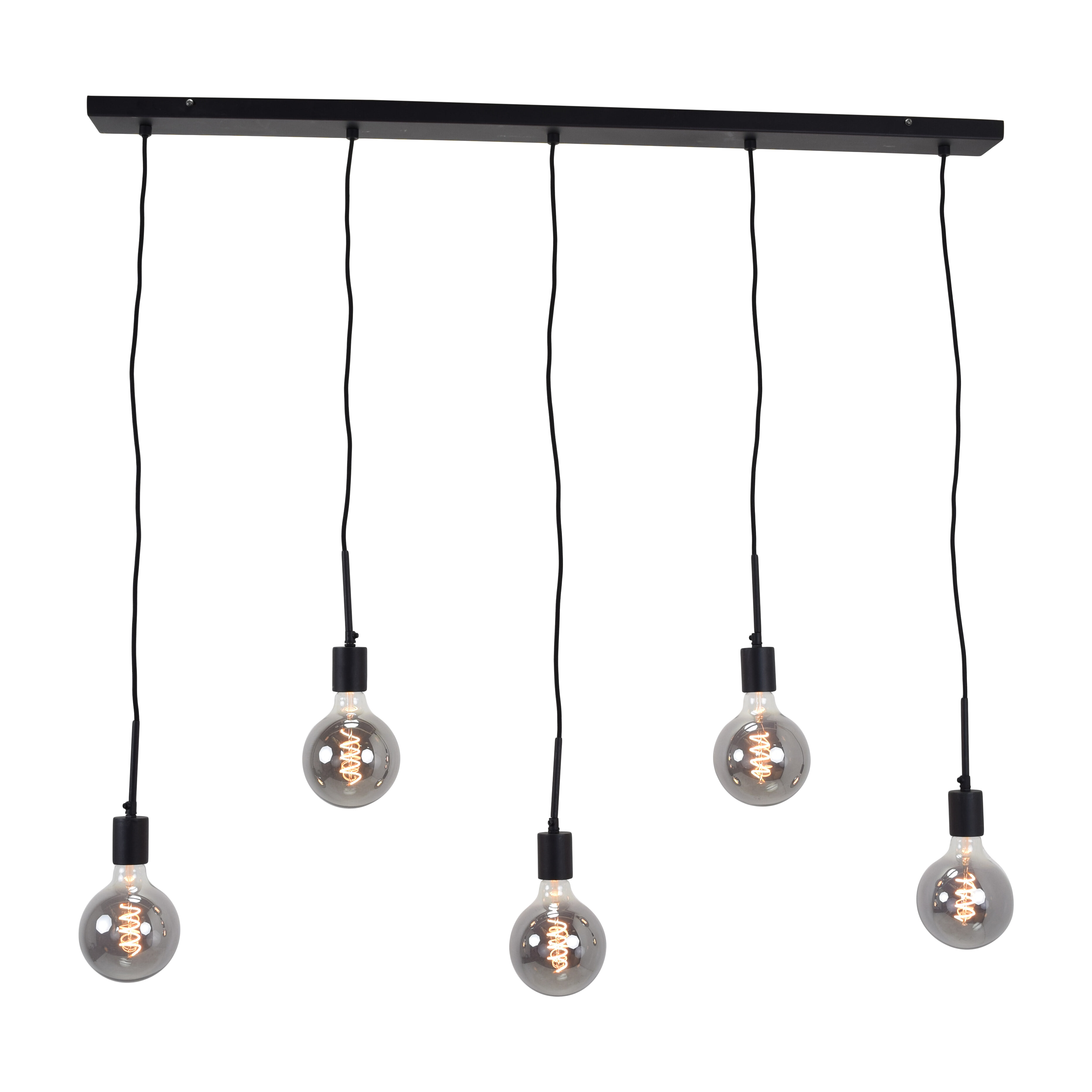 Urban Interiors hanglamp Bulby 5-lichts - Zwart | Urban Interiors