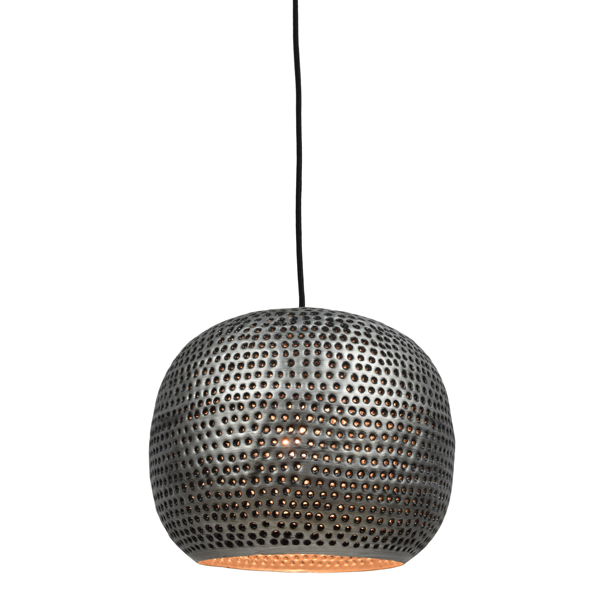 Urban Interiors hanglamp Spike Bol Zink Ø27cm - Metaal | Urban Interiors