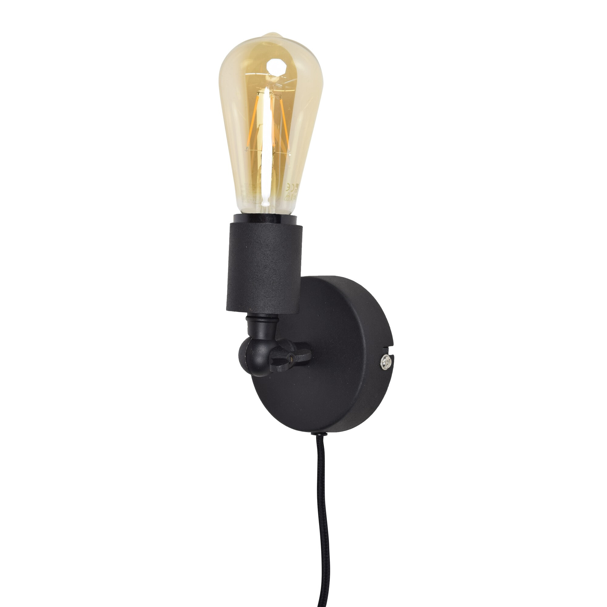 Urban Interiors wandlamp Bulby - Vintage Black | Urban Interiors