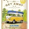 VW Lets Get Away wandplaat | Nostalgic Art