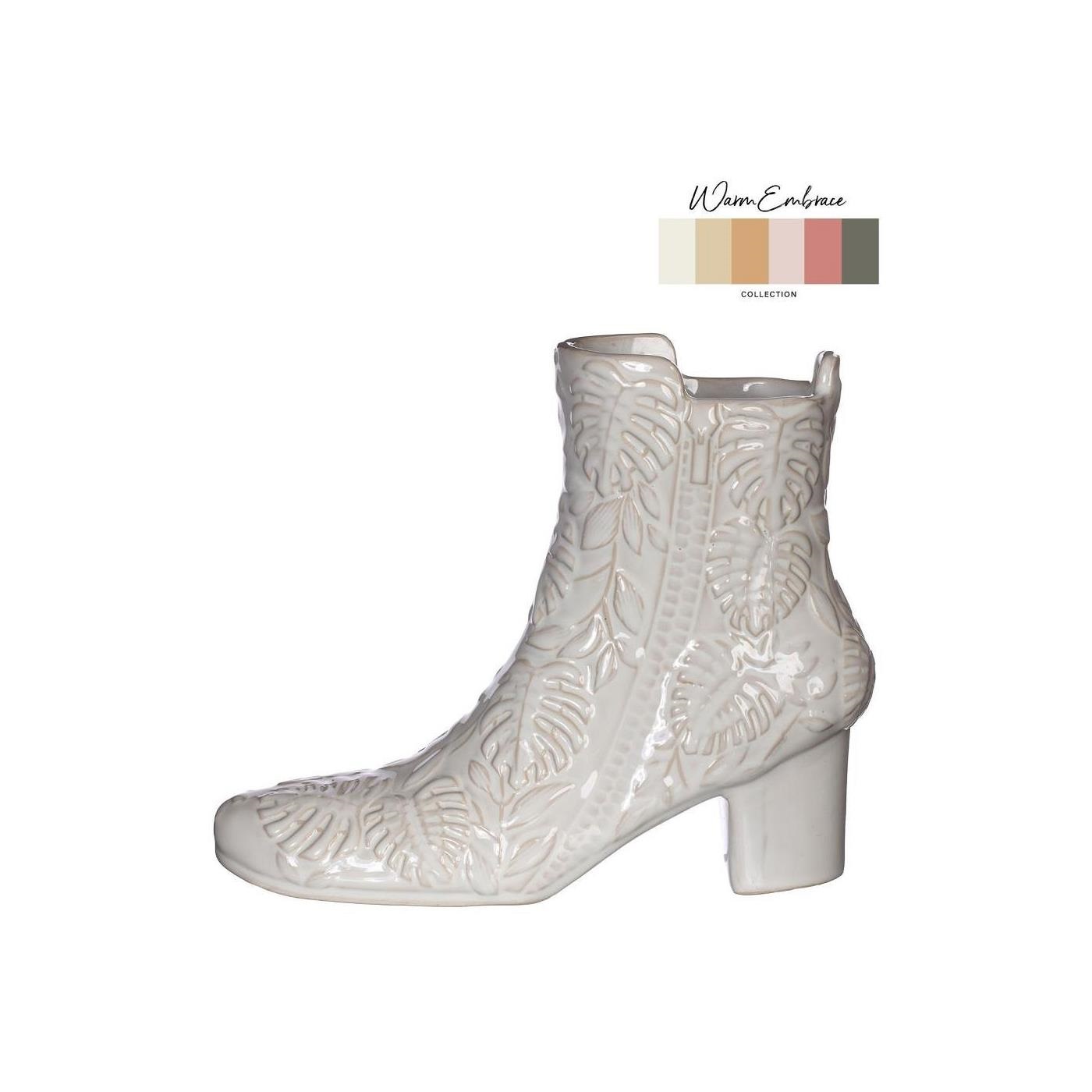 Vaas Bootie crème Ø7x22x19cm | Ideas 4 seasons