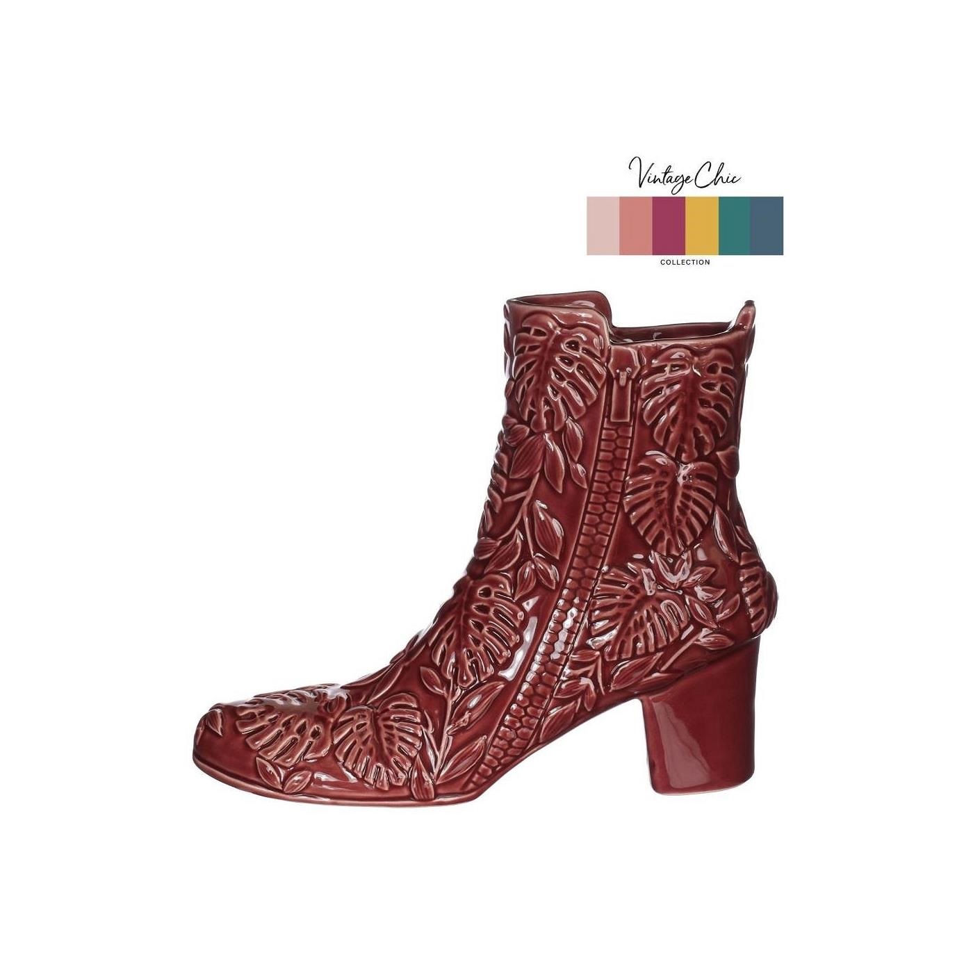 Vaas Bootie kers Ø7x22x19cm | Ideas 4 seasons