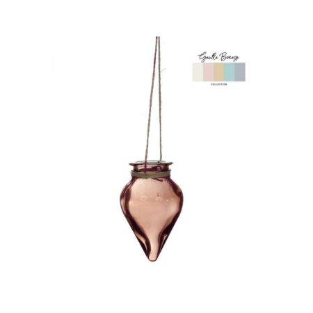 Vaas Breeze hangend Ø6xH31cm amber | Ideas 4 seasons