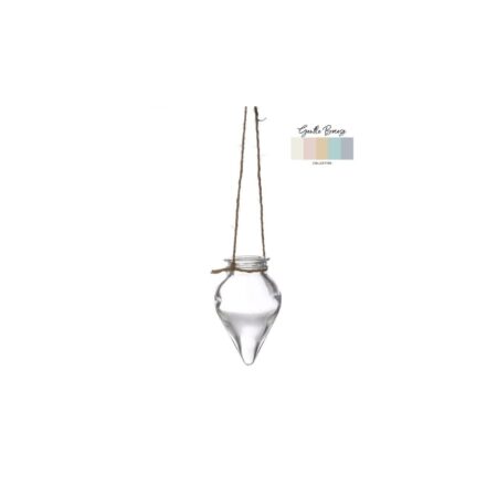 Vaas Breeze hangend Ø6xH31cm helder | Ideas 4 seasons