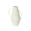 Vaas Cadiz Metaal 26cm wit | House of Nature