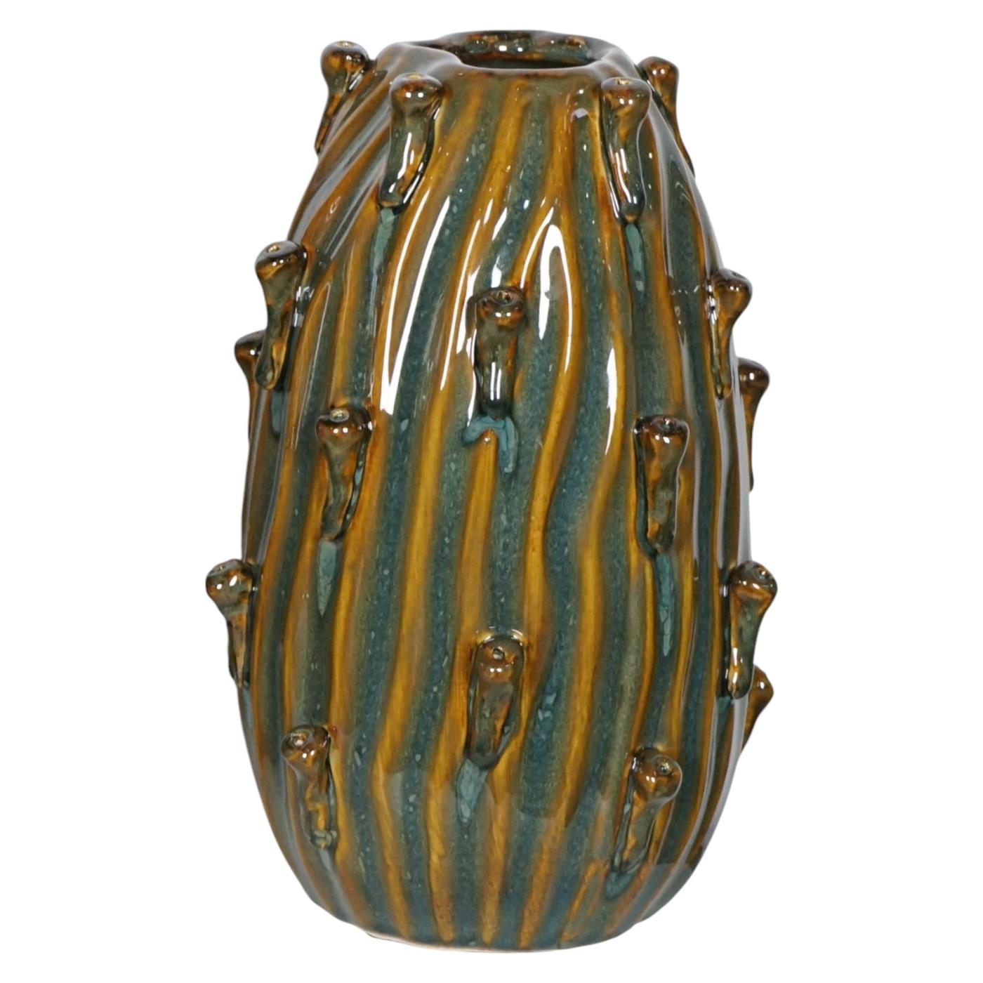 Vaas Dimphy keramiek groen 15x22cm | Mansion Atmosphere