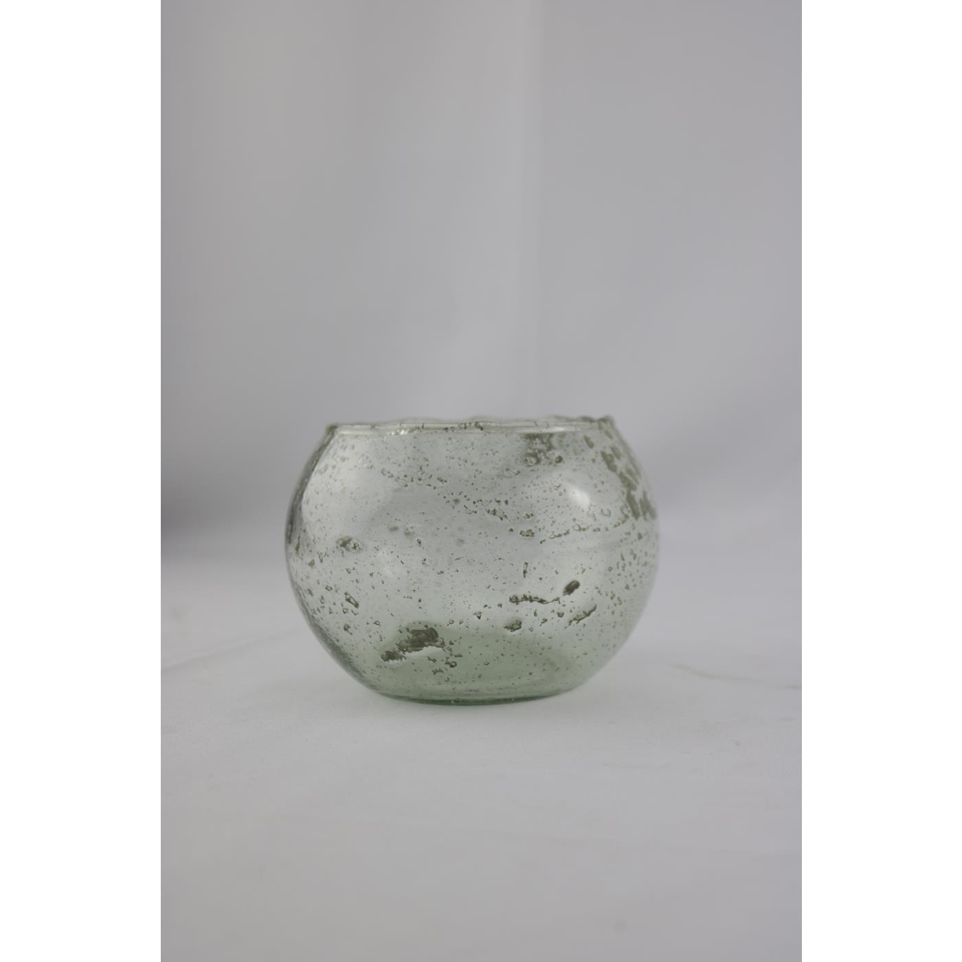 Vaas bol bubbel glas 14x14x10cm | Mansion Atmosphere