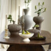 Vaas deco Nevano mat donker bruin creme L | Light & Living