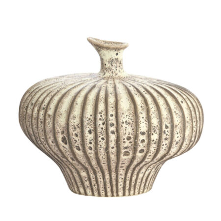 Vaas deco Nevano mat donker bruin creme m | Light & Living