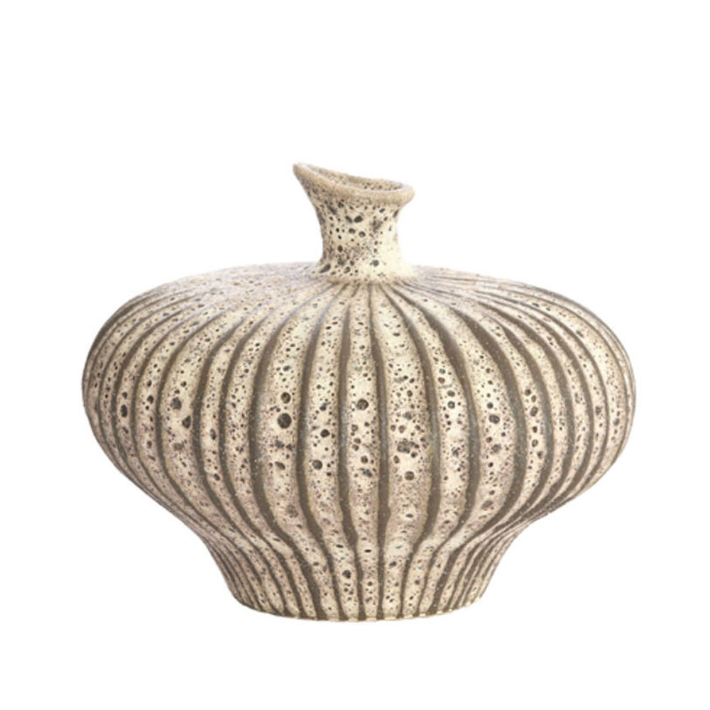 Vaas deco Nevano mat donker bruin creme s | Light & Living