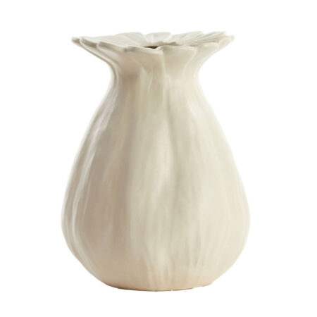 Vaas deco Rewa keramiek creme L | Light & Living