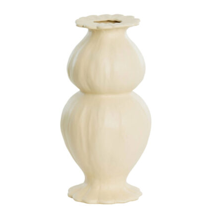 Vaas deco Rewa keramiek creme XL | Light & Living
