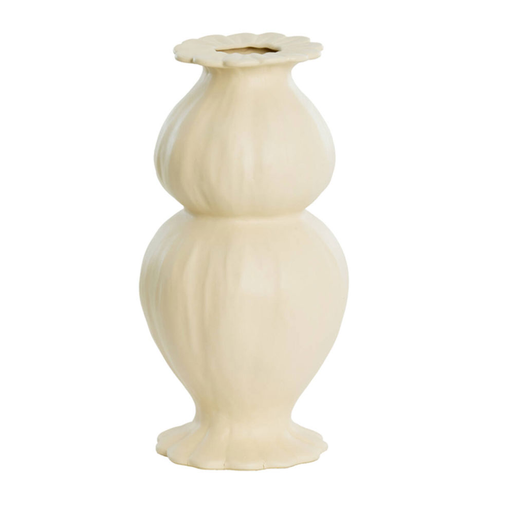 Vaas deco Rewa keramiek creme XL | Light & Living