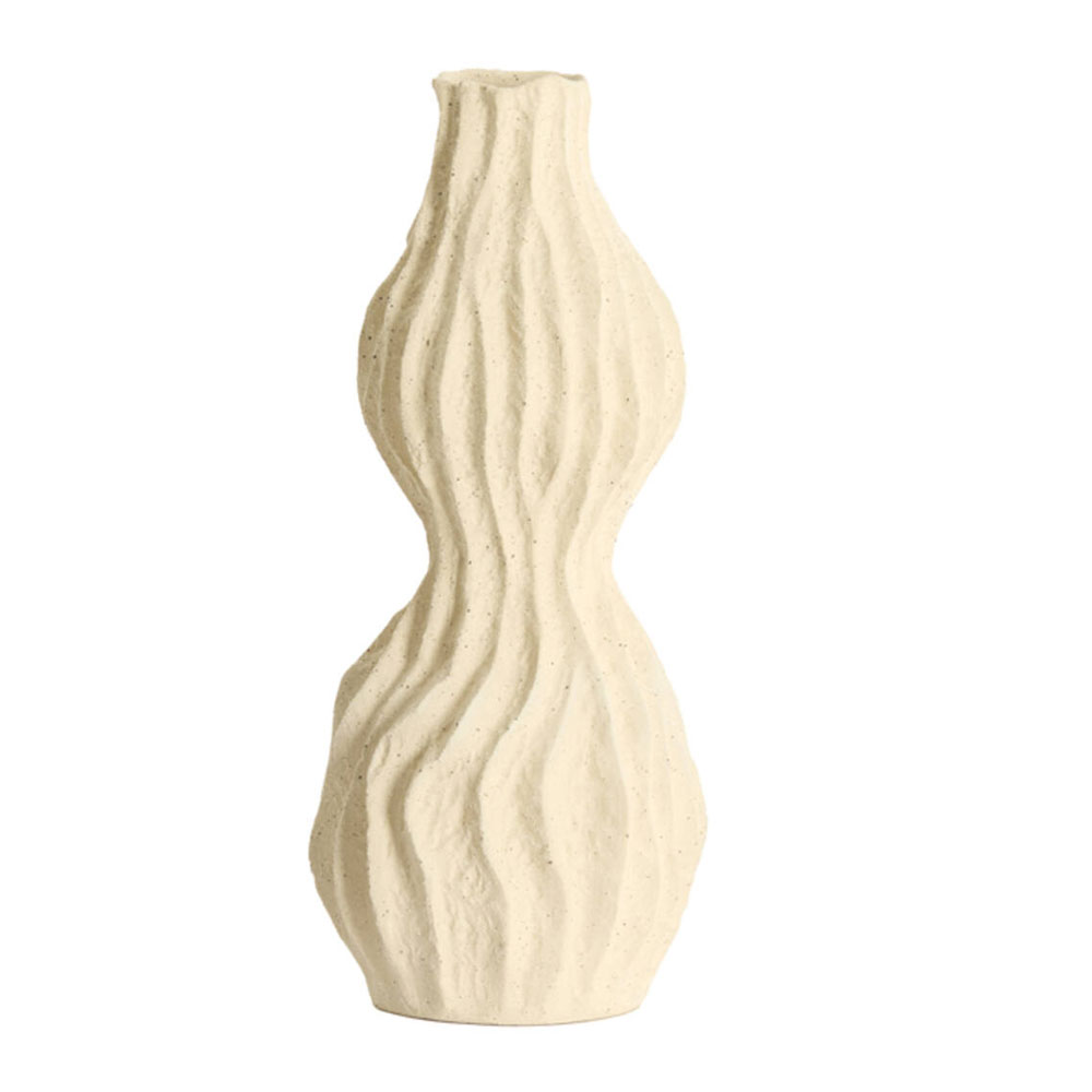 Vaas deco Vania keramiek creme M | Light & Living