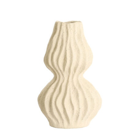 Vaas deco Vania keramiek creme s | Light & Living