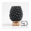 Vaas dennenappel op voet 16cm zwart | Season Inspired Decoration